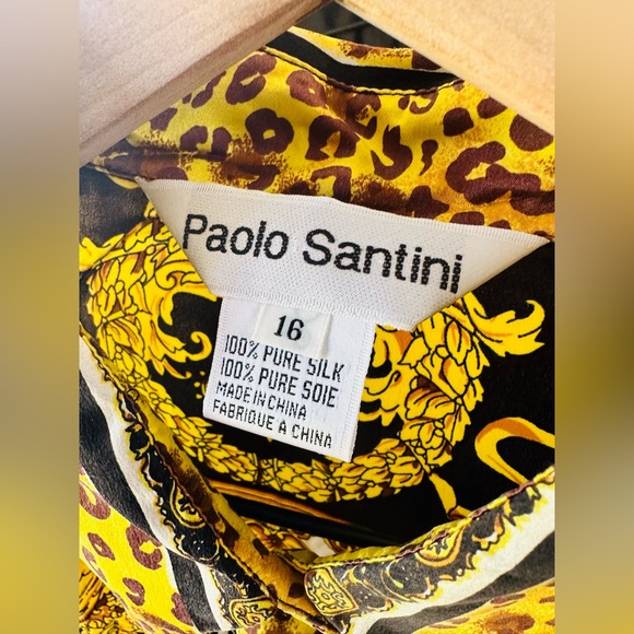 Vintage Italian Paolo Santini - Italian - Versace Baroque Style Print - Size 16 - Picture 9 of 9